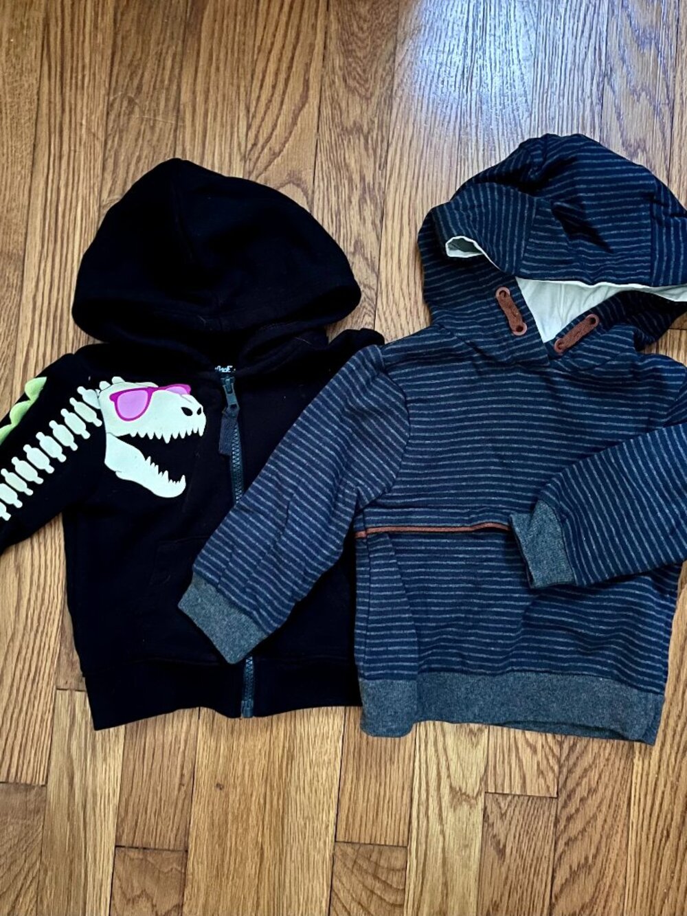 Baby Boy Hoodie Set, Set of 2, Stripes & Dinos, 12 Months